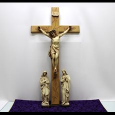 29 1/4" Plaster Crucifixion Scene SKU C098-088